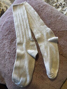 Women's vintage style textured cuff socks 5-pair